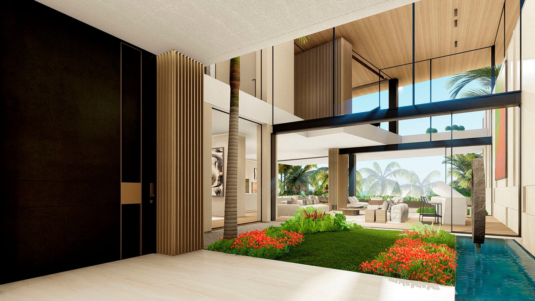 US_MIA_OceanBlvd_3a_009_A_9200_ArrivalCourtyard - CFZ Design Architecture